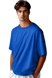 Reichstadt Oversize-Shirt Casual T-Shirt 24RS058 Blau