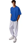 Reichstadt Oversize-Shirt Casual T-Shirt 24RS058 Blau