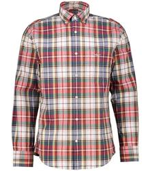 Gant Langarmhemd Herren Freizeithemd Regular Fit Rot/Mischfarben