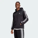 ADIDAS Originals Hoodie ADICOLOR 3-STREIFEN TEDDY FLEECE KAPUZENJACKE Schwarz/Dunkelgrau