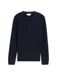 TOM TAILOR Strickpullover mit Zopfmuster marine