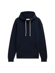 TOM TAILOR Denim Sweatjacke Hoodie mit Logostickerei Dunkelblau/Blau