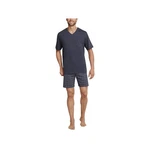 Schiesser Pyjama Schlafanzug kurz  anthrazit