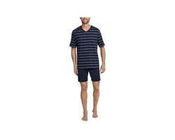 Schiesser Pyjama Schlafhose Schlafanzug regular fit dunkelblau
