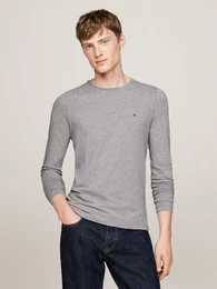 Rundhalsshirt STRETCH SLIM FIT LONG SLEEVE TEE im Streifenlook
