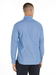 Tommy Hilfiger Langarmhemd OXFORD DOBBY SF SHIRT Hemden blau/wei