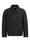 BOSS ORANGE Lederjacke Jericho Schwarz/Grau/Dunkelgrau/Orange