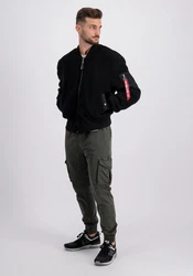 Alpha Industries Bomberjacke MA-1 Teddy Dunkelrot/Rot/Schwarz