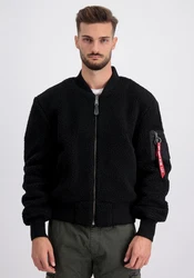 Alpha Industries Bomberjacke MA-1 Teddy Dunkelrot/Rot/Schwarz