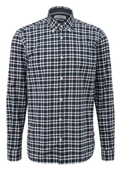 s.Oliver Langarmhemd mit Button-Down-Kragen navy/hellblau/weiß