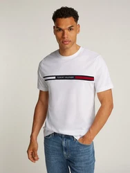 Tommy Hilfiger T-Shirt HILFIGER CHEST INSERT TEE Weiß/Creme