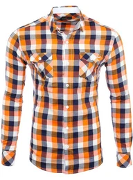 Langarmhemd Herren Hemd Orlando RS-7060 (3-tlg) kariertes Kontrast Karohemd