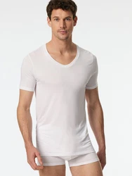 Schiesser T-Shirt Premium Modal Kurzarm Grau/Weiß
