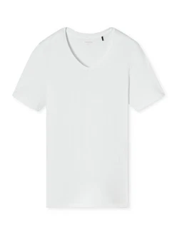 Schiesser T-Shirt Premium Modal Kurzarm Grau/Weiß Schiesser T-Shirt Premium Modal Kurzarm Grau/Weiß