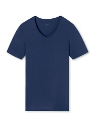 Schiesser T-Shirt Premium Modal Kurzarm Dunkelblau