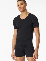 Schiesser T-Shirt Premium Cotton Schwarz/Dunkelgrau/Grau