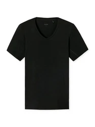Schiesser T-Shirt Premium Cotton Schwarz/Dunkelgrau/Grau