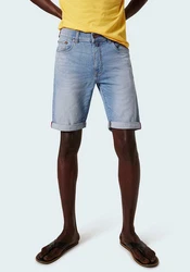 Pierre Cardin Jeansshorts Lyon Tapered Bermuda Jeans Blau/Hellblau