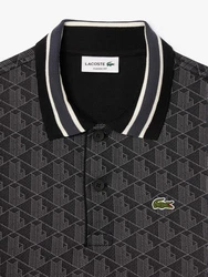 Lacoste Poloshirt Monogramm Polo Dunkelgrau/Schwarz/Grau