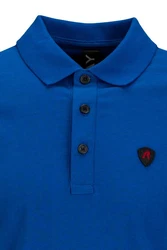 Replay Poloshirt PIECE DYED HEAVY JERSEY Blau/Dunkelblau