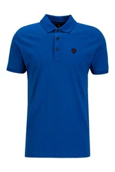 Replay Poloshirt PIECE DYED HEAVY JERSEY Blau/Dunkelblau