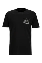 Replay T-Shirt BASIC JERSEY Schwarz/Blau