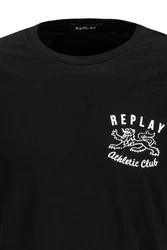 Replay T-Shirt BASIC JERSEY Schwarz/Blau