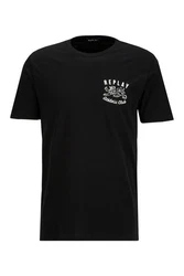 Replay T-Shirt BASIC JERSEY Schwarz/Blau