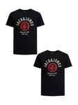 Jack & Jones T-Shirt 2-er Stck Pack Logo T-Shirts Rundhals Shirt JJELOGO (4342) Schwarz (4342) Jack & Jones T-Shirt 2-er Stck Pack Logo T-Shirts Rundhals Shirt JJELOGO (4342) Schwarz (4342)