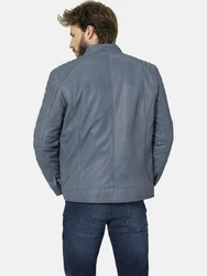 Babista Lederjacke ZANZINO Grau/Dunkelblau/Blau
