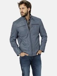 Babista Lederjacke ZANZINO Grau/Dunkelblau/Blau