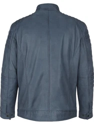 Babista Lederjacke ZANZINO Grau/Dunkelblau/Blau