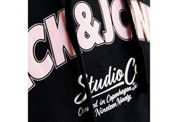 JACK & JONES Sweatshirt JORBRONX Schwarz/Rosa