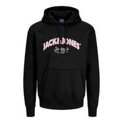 JACK & JONES Sweatshirt JORBRONX Schwarz/Rosa