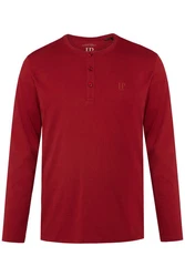 JP1880 Henley Basic Shirt Langarm Knopfleiste 