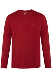 JP1880 Henley Basic Shirt Langarm Knopfleiste 