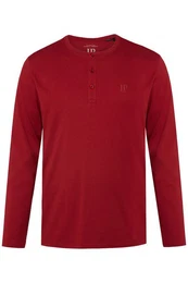 T-Shirt JP 1880 Henley Basic Shirt Langarm Knopfleiste