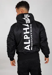 Alpha Industries Bomberjacke MA-1 ZH Back Print Schwarz/Grau