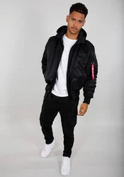 Alpha Industries Bomberjacke MA-1 ZH Back Print Schwarz/Grau