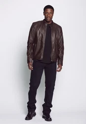 MUSTANG Lederjacke Max Grau/Braun/Dunkelbraun/Dunkelgrau