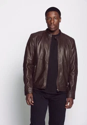 MUSTANG Lederjacke Max Grau/Braun/Dunkelbraun/Dunkelgrau