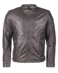 MUSTANG Lederjacke Max Grau/Braun/Dunkelbraun/Dunkelgrau