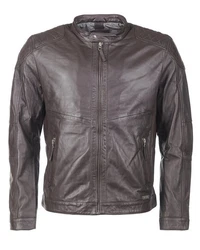 MUSTANG Lederjacke Max Grau/Braun/Dunkelbraun/Dunkelgrau