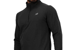 New Balance Laufshirt Space Dye 1/4 Zip Blau