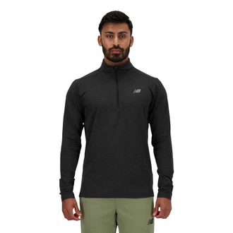 New Balance Laufshirt Space Dye 1/4 Zip Blau