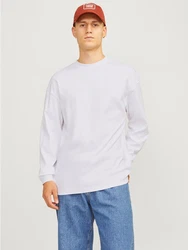 Jack & Jones Langarmshirt JJEUrban Edge Grau/Weiß