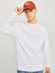 Jack & Jones Langarmshirt JJEUrban Edge Grau/Weiß