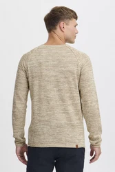 Blend Dan Herren Strickpullover Feinstrick Mit Rundhals (20700587ME) Khaki/Beige/Weiß