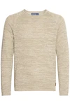 Blend Dan Herren Strickpullover Feinstrick Mit Rundhals (20700587ME) Khaki/Beige/Weiß