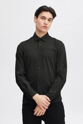 Casual Friday Langarmhemd CFArthur Schwarz/Dunkelgrau